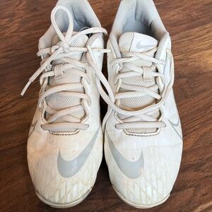 Nike White and Gray Softball cleats